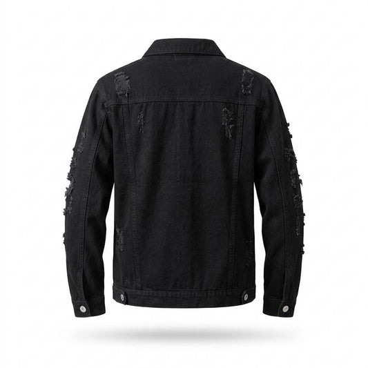 Allsaints Leather - Vibar | Distressed Button-Front Denim Jacket Men