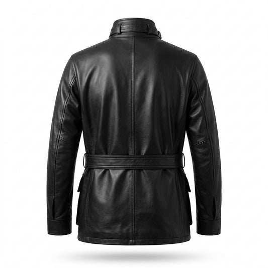Allsaints Leather - Daven | Belted Four-Pocket Leather Jacket Men
