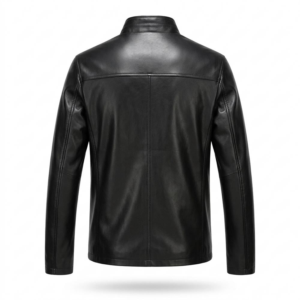 Allsaints Leather - Lutar | Quilted Stand-Collar Leather Jacket Men