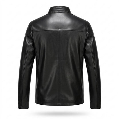 Allsaints Leather - Lutar | Quilted Stand-Collar Leather Jacket Men