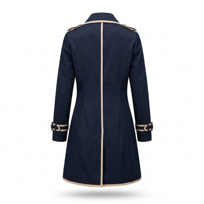 Allsaints Leather - Kamer | Double-Breasted Contrast-Trim Coat Women