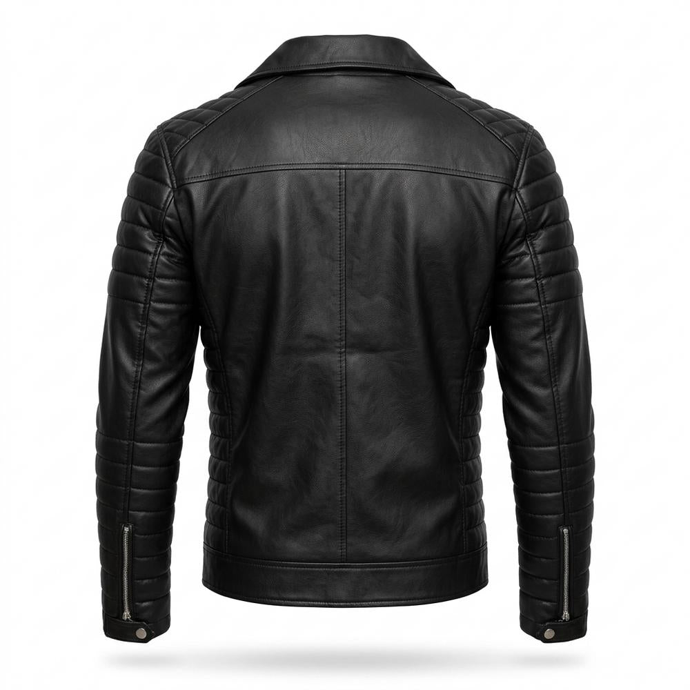 Allsaints Leather - Koras | Asymmetrical Quilted Leather Jacket Men
