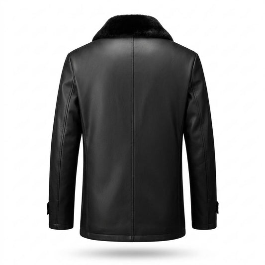 Allsaints Leather - Zasel | Quilted-Lined Fur-Collar Leather Jacket Men