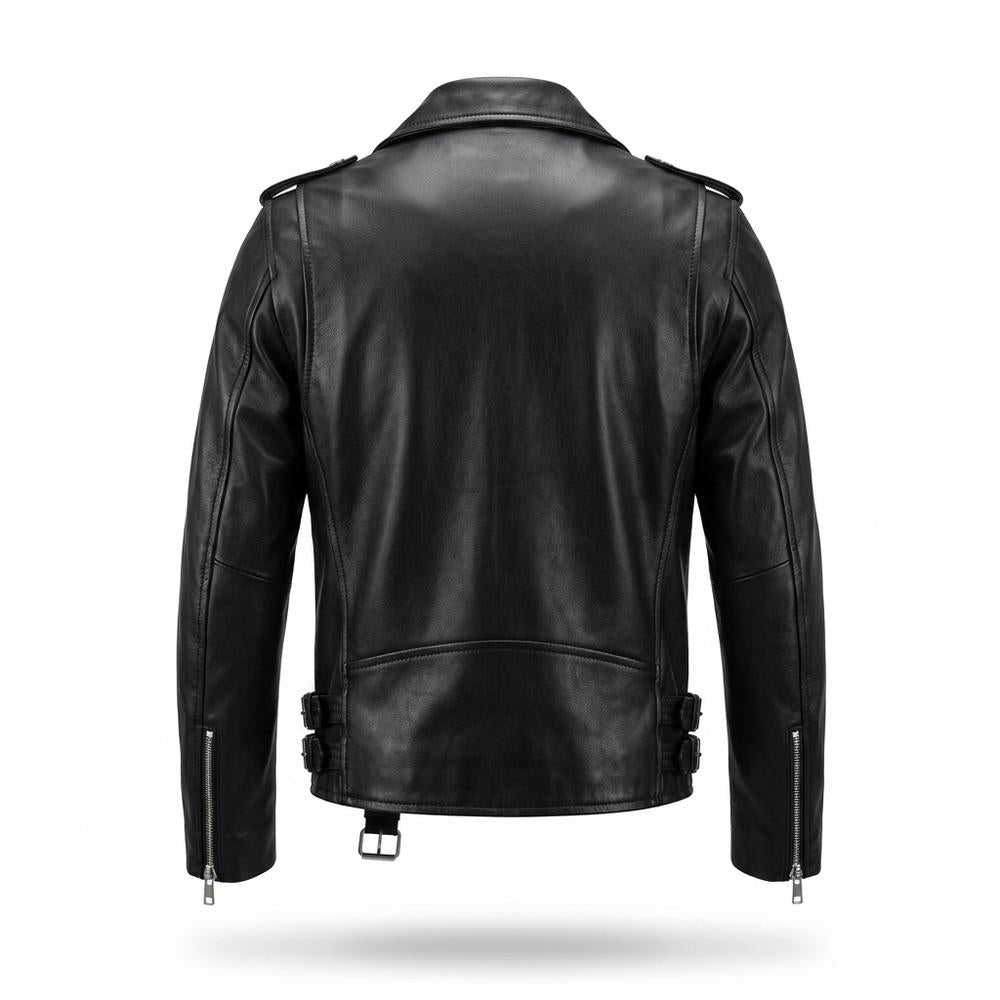 Allsaints Leather - Seken | Asymmetrical Belted Leather Jacket Men