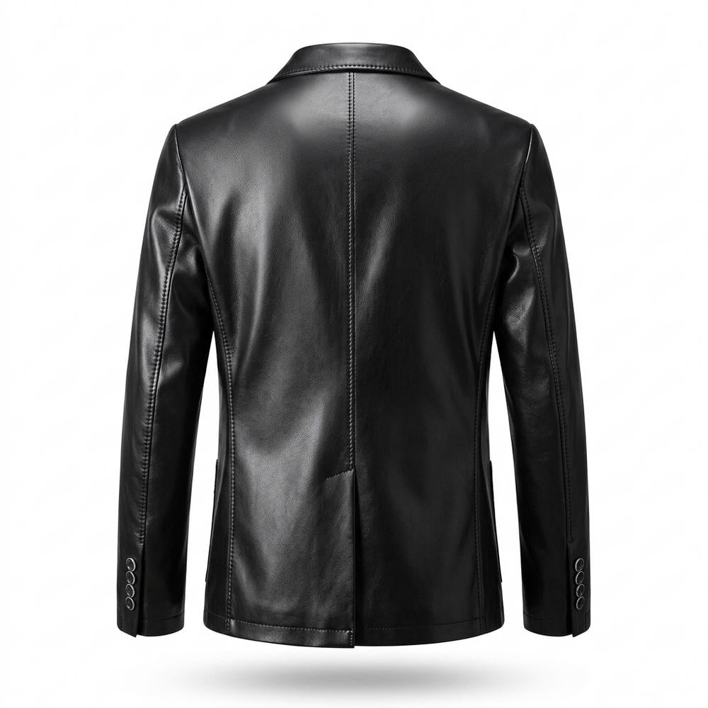 Allsaints Leather - Vamer | Leather Two-Button Blazer Men