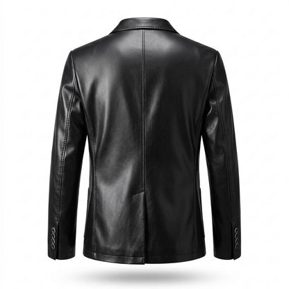 Allsaints Leather - Vamer | Leather Two-Button Blazer Men