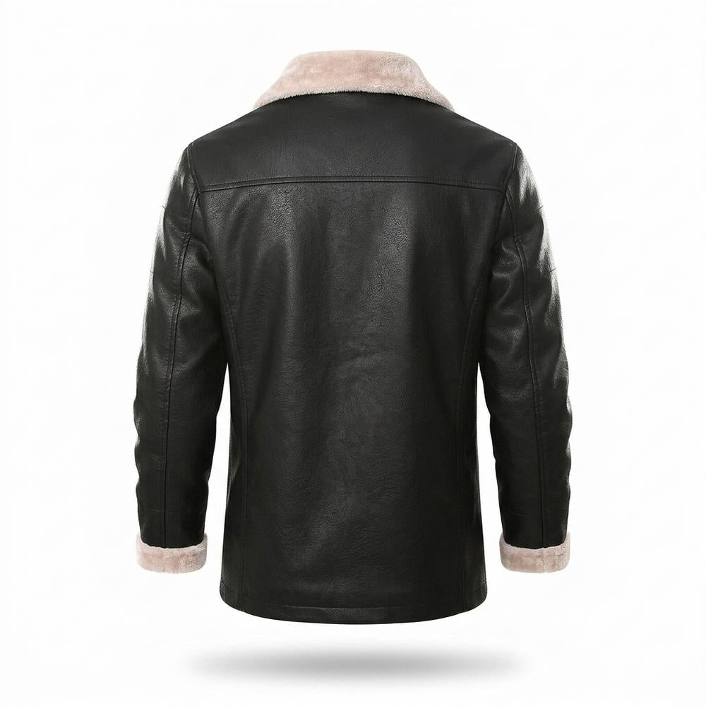 Allsaints Leather - Lusar | Fleece-Lined Buttoned Jacket Men