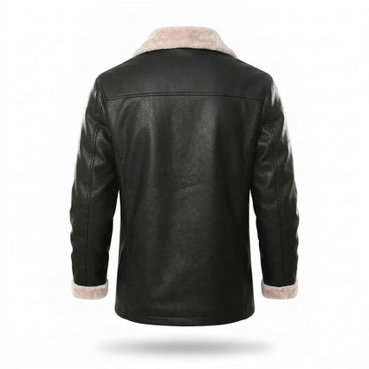 Allsaints Leather - Lusar | Fleece-Lined Buttoned Jacket Men