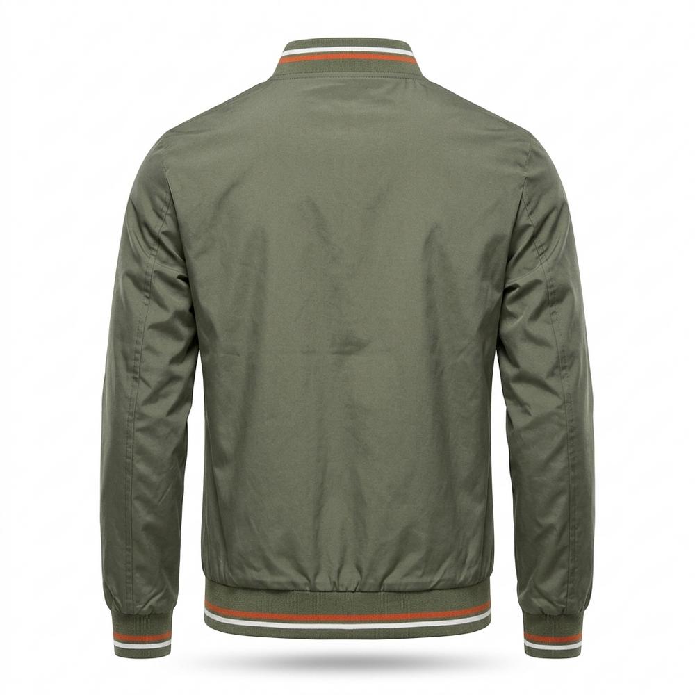 Allsaints Leather - Midan | Zip-Up Striped-Trim Jacket Men