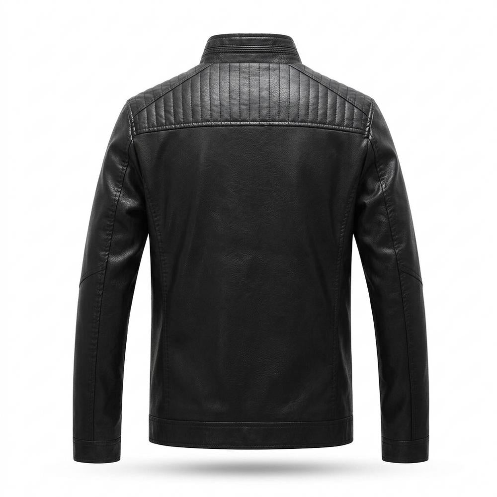 Allsaints Leather - Yoron | Zippered Stand-Collar Leather Jacket Men