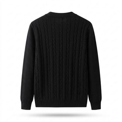 Allsaints Leather - Nelan | Cable-Knit Button-Front Cardigan Men