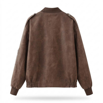Allsaints Leather - Timel | Faux Suede Zippered Jacket Unisex