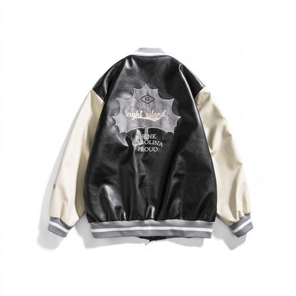 Allsaints Leather - Tavin | Color-Block Zip-Up Jacket Unisex