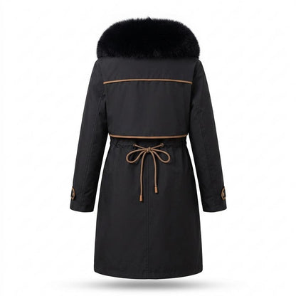 Allsaints Leather - Lolom | Fur-Trimmed Drawstring-Waist Coat Women