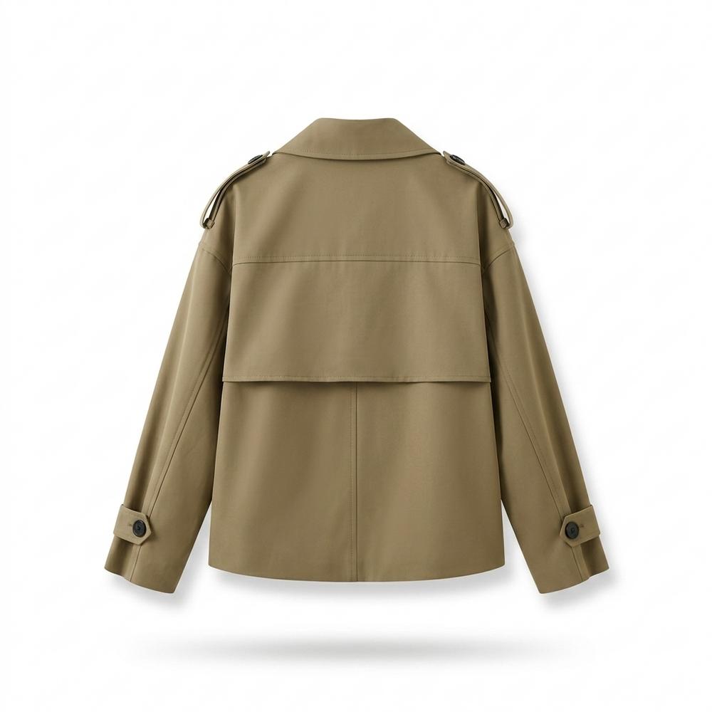 Allsaints Leather - Virev | Double-Breasted Cropped Jacket Women