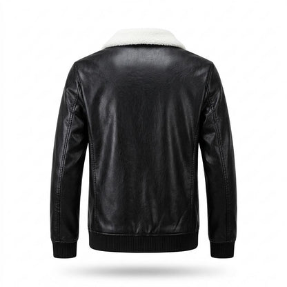 Allsaints Leather - Tilor | Sherpa-Collar Lined Leather Jacket Men