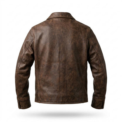 Allsaints Leather - Lyven | Grained Zip-Front Leather Jacket Men
