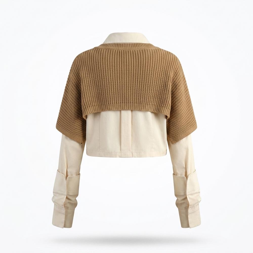 Allsaints Leather - Nisen | Two-Piece Layered Top Women