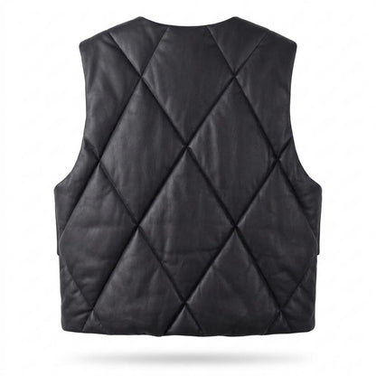 Allsaints Leather - Rarel | Quilted Asymmetrical Vest Unisex
