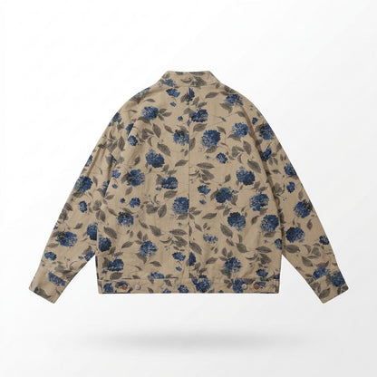 Allsaints Leather - Nabok | Floral-Print Button-Front Jacket Unisex