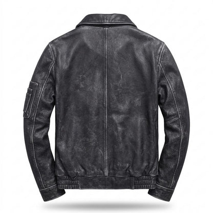 Allsaints Leather - Kofiv | Grained Zipped Leather Jacket Men