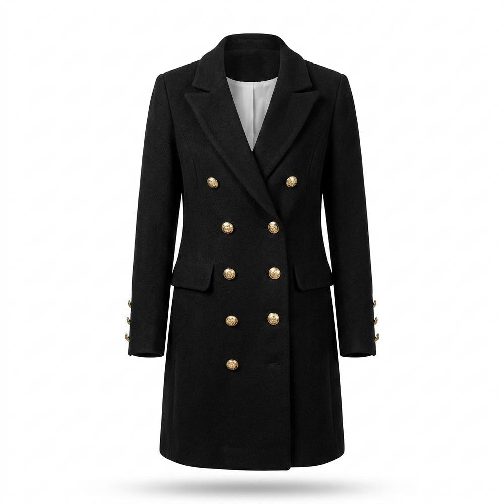 Allsaints Leather - Tivan | Double-Breasted Slim Fit Coat Women