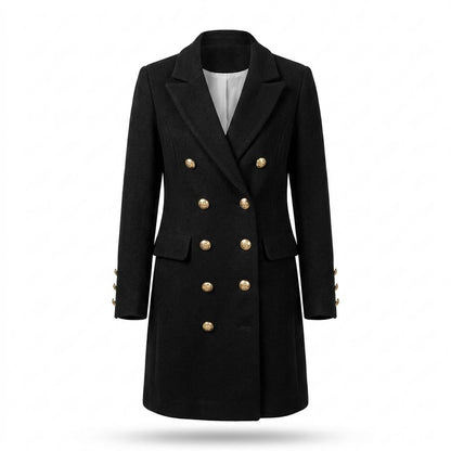 Allsaints Leather - Tivan | Double-Breasted Slim Fit Coat Women