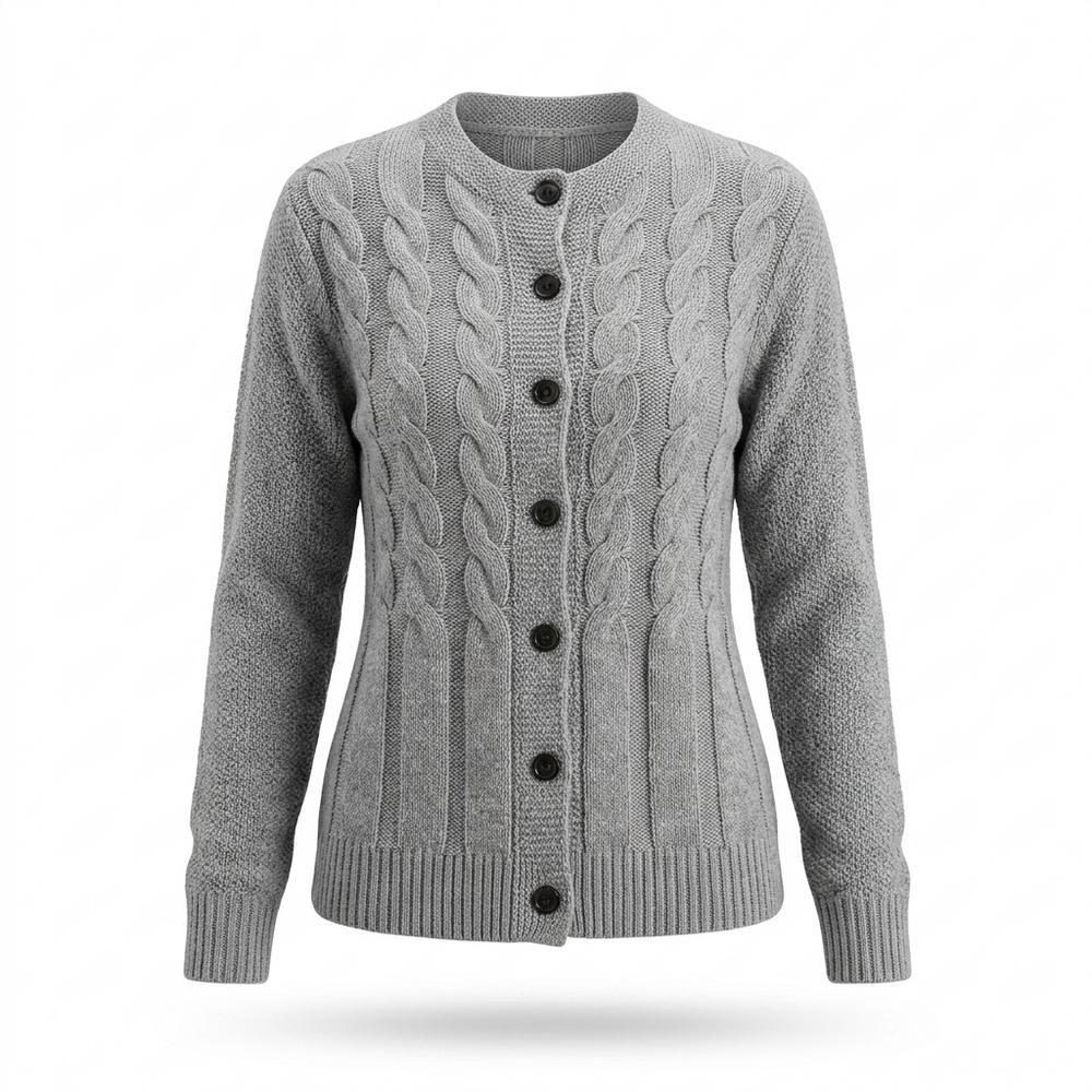 Allsaints Leather - Dasan | Cable-Knit Button-Front Knit Cardigan Women