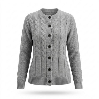 Allsaints Leather - Dasan | Cable-Knit Button-Front Knit Cardigan Women