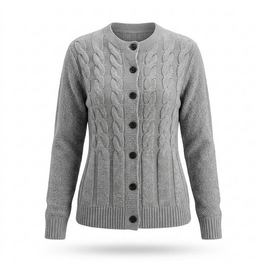 Allsaints Leather - Dasan | Cable-Knit Button-Front Knit Cardigan Women