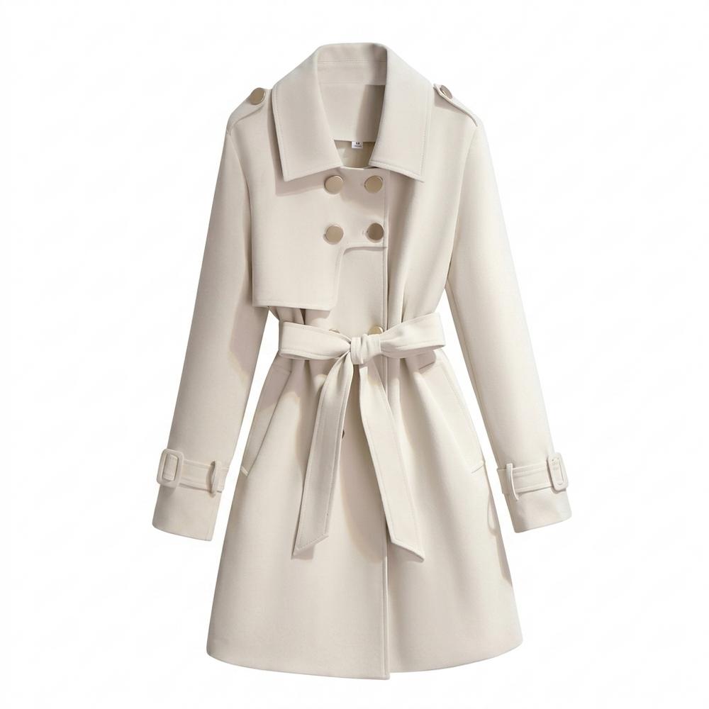 Allsaints Leather - Rimel | Double-Breasted Belted Coat Women