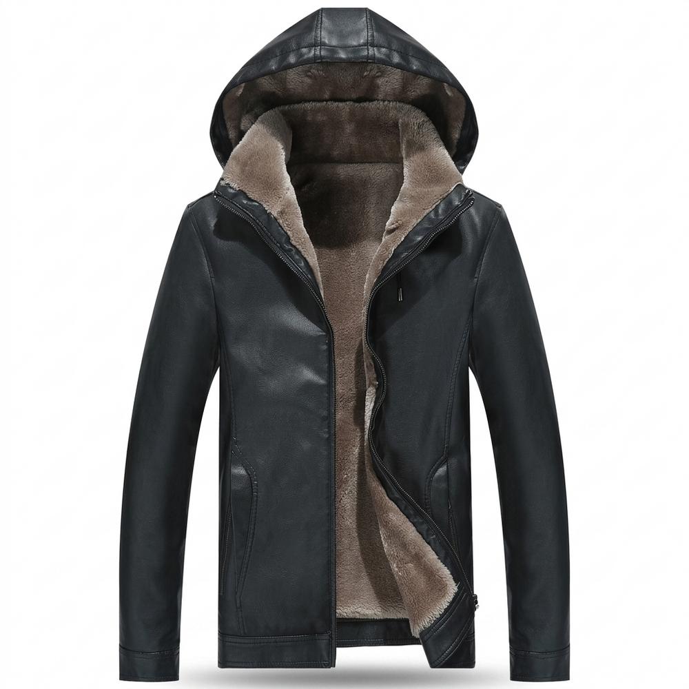 Allsaints Leather - Raran | Lined Hooded Leather Jacket Men