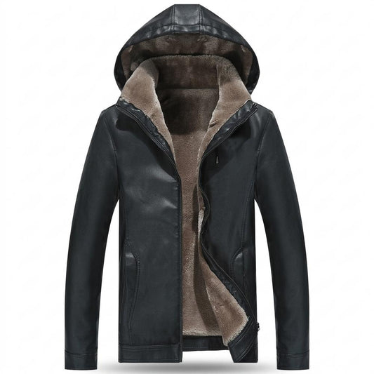 Allsaints Leather - Raran | Lined Hooded Leather Jacket Men