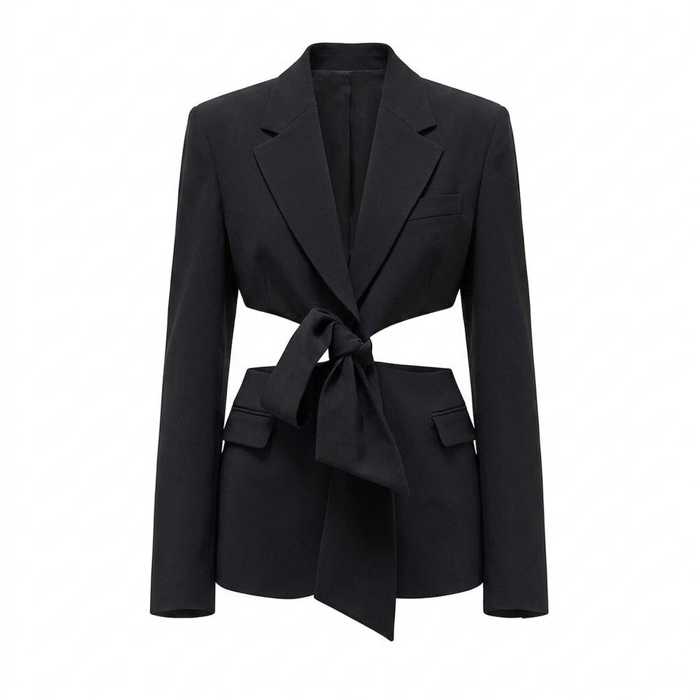 Allsaints Leather - Romon | Cut-Out Tie-Front Blazer Women