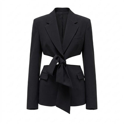 Allsaints Leather - Romon | Cut-Out Tie-Front Blazer Women