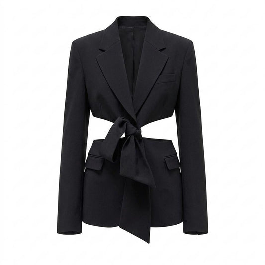 Allsaints Leather - Romon | Cut-Out Tie-Front Blazer Women