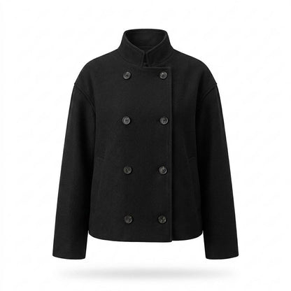 Allsaints Leather - Lynal | Double-Breasted High-Neck Jacket Women