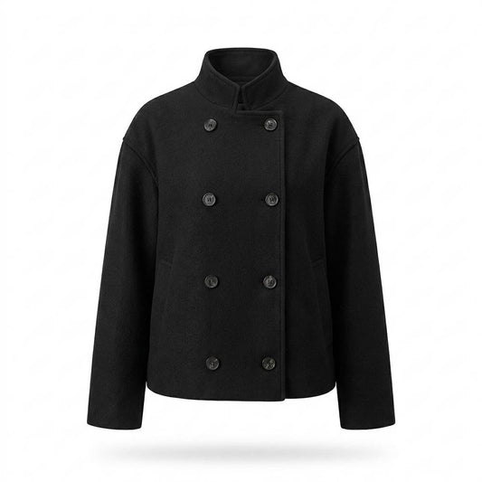 Allsaints Leather - Lynal | Double-Breasted High-Neck Jacket Women