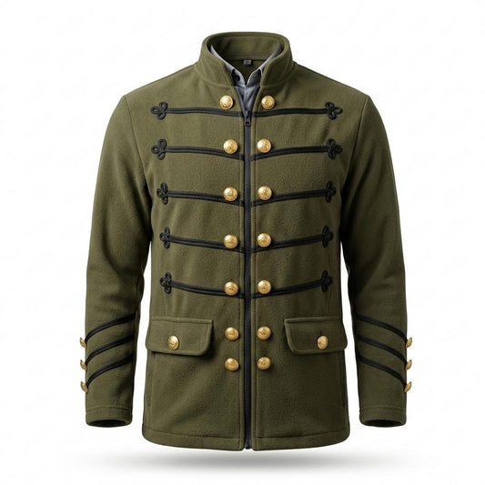 Allsaints Leather - Zenav | Military-Style Stand-Collar Jacket Men