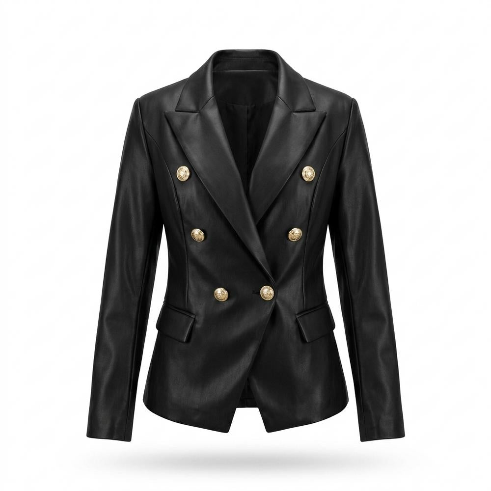 Allsaints Leather - Zavel | Double-Breasted Tailored Blazer Women