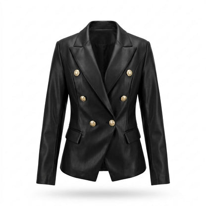 Allsaints Leather - Zavel | Double-Breasted Tailored Blazer Women