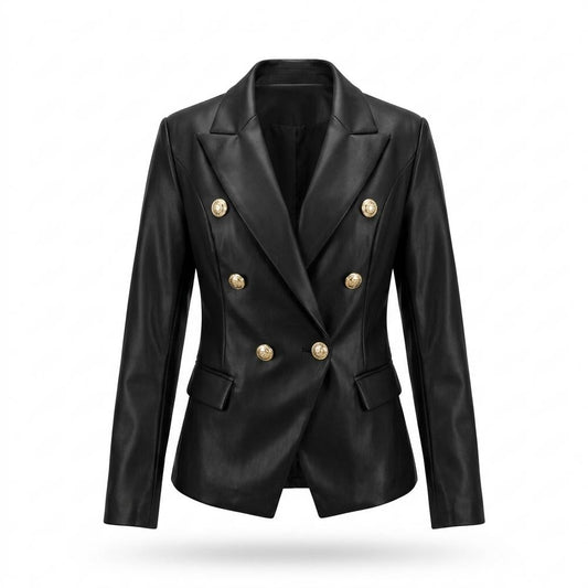 Allsaints Leather - Zavel | Double-Breasted Tailored Blazer Women