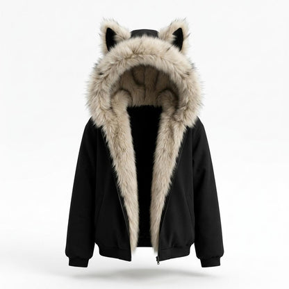Allsaints Leather - Rolan | Faux-Fur Hooded Zip-Up Jacket Women