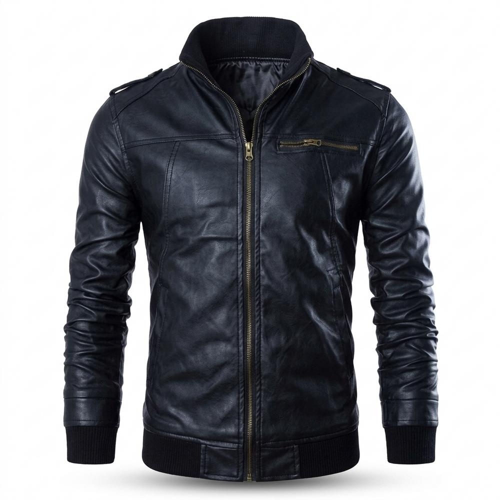 Allsaints Leather - Sebal | Zippered Fitted Leather Jacket Men