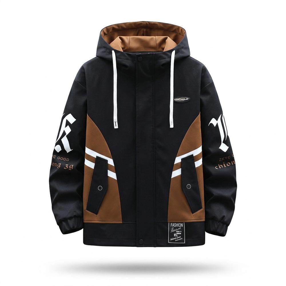 Allsaints Leather - Lenav | Hooded Color-Block Jacket Men