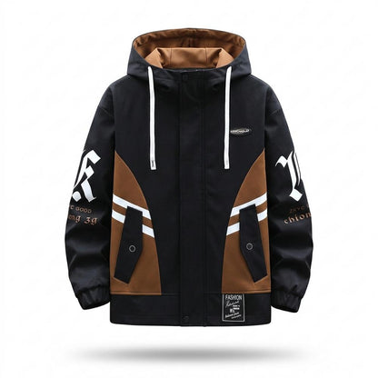 Allsaints Leather - Lenav | Hooded Color-Block Jacket Men