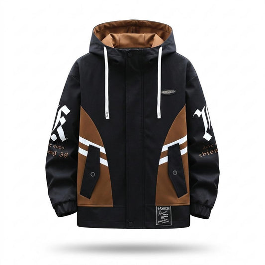 Allsaints Leather - Lenav | Hooded Color-Block Jacket Men