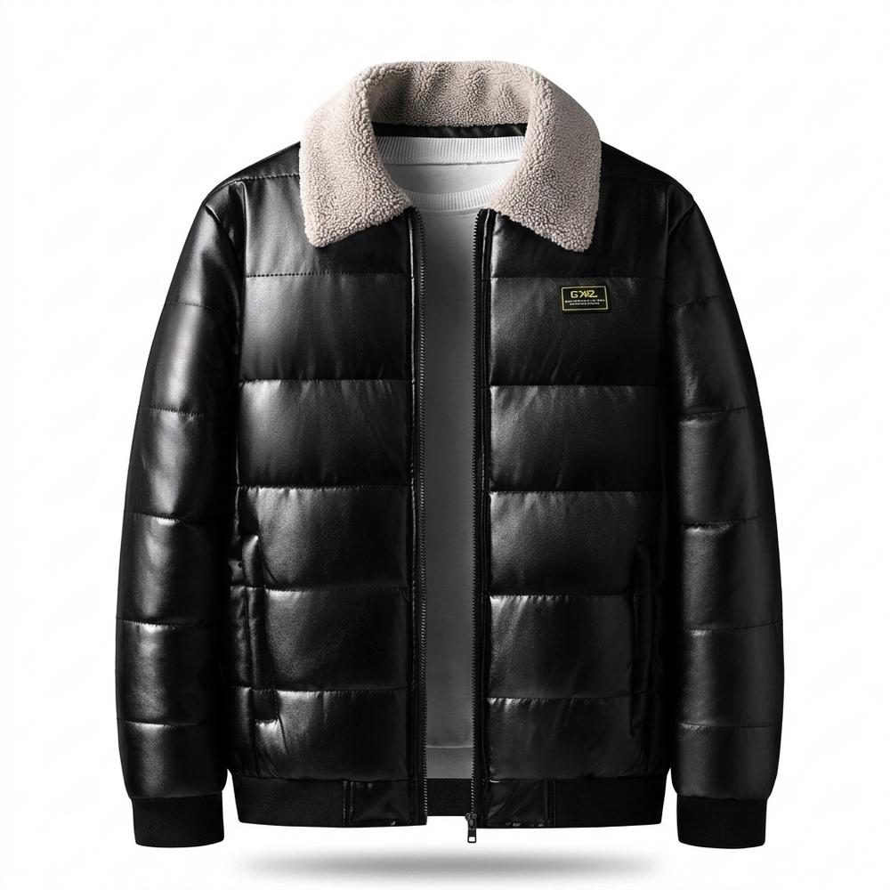 Allsaints Leather - Arsan | Quilted Shearling-Collar Leather Jacket Men