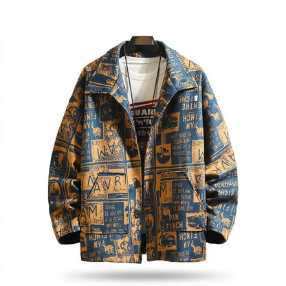 Allsaints Leather - Kesol | Printed Buttoned Jacket Men