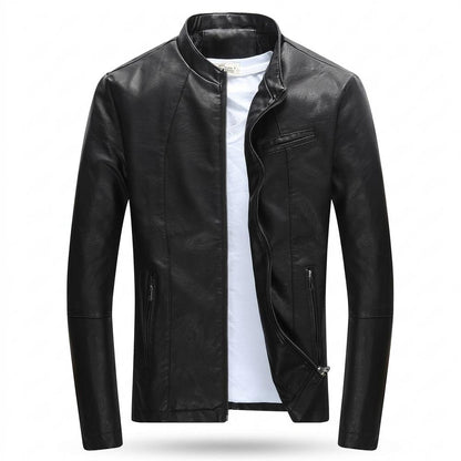 Allsaints Leather - Mapim | Zippered Slim-Fit Leather Jacket Men